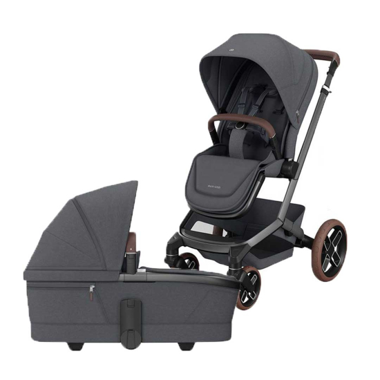 Maxi-Cosi Fame Duovagn Twillic Graphite – LED-belysning och höjbar liggdel