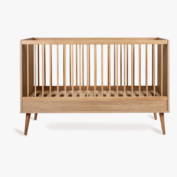 Quax FLOW Convertible Spjälsäng 70x140, Honey Ash – för tryggare sömn natt efter natt