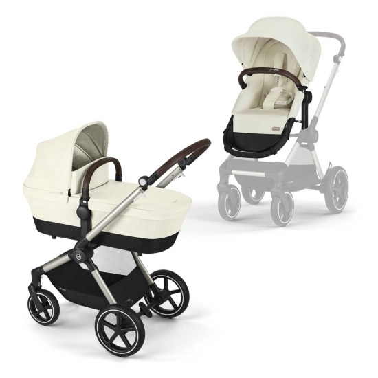 Cybex EOS LUX Seashell Beige – 2-i-1 vagn, smidig konvertering