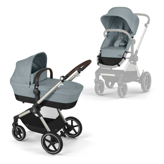 Cybex EOS LUX Stormy Blue – 2-i-1 vagn från nyfödd till 4 år