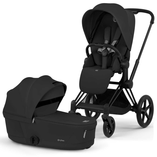 Cybex Priam Duovagn Gen 5 Matt Black – premiumvagn med Fold Lux liggdel