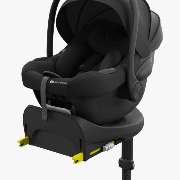 Kinderkraft I-LITE Babyskydd inkl. ENDURA SAFE FX Bas, Black – bilstol konstruerad för svenska familjebilar