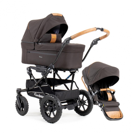 Emmaljunga Alu S Ergo Brown – klassisk vagn med ergonomisk sits