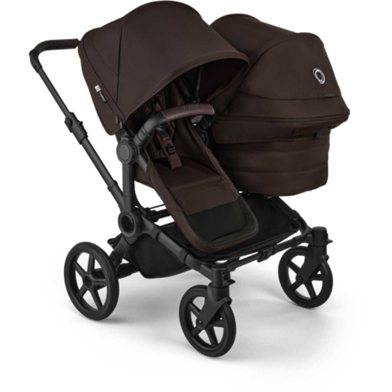 Bugaboo Donkey 6 Duo Cocoa Brown – syskonvagn i djup chokladbrun