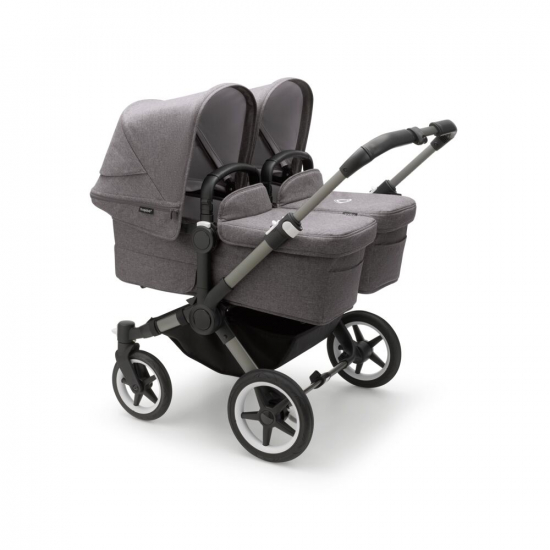 Bugaboo Donkey 5 Twin Tvillingvagn Graphite/Grey Melange