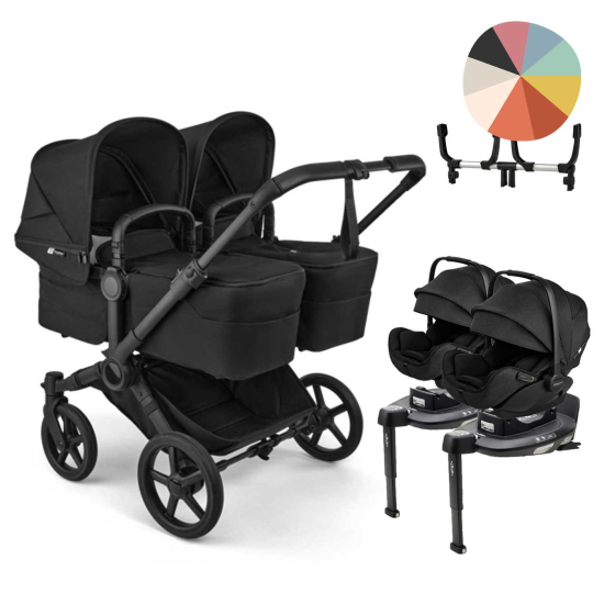 Bugaboo Donkey 6 Tvillingvagn Inkl. Otter Babyskydd och Bas