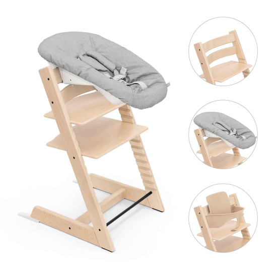 Stokke Tripp Trapp Stol + Bygel + Newborn Set Natural