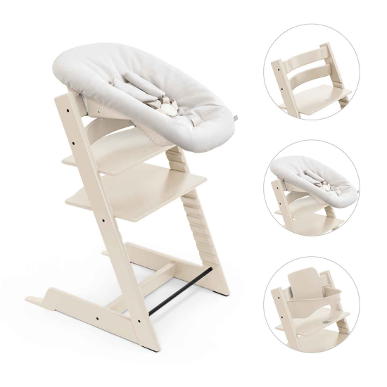 Stokke Tripp Trapp stol + Bygel + Newborn Set Vanilla White