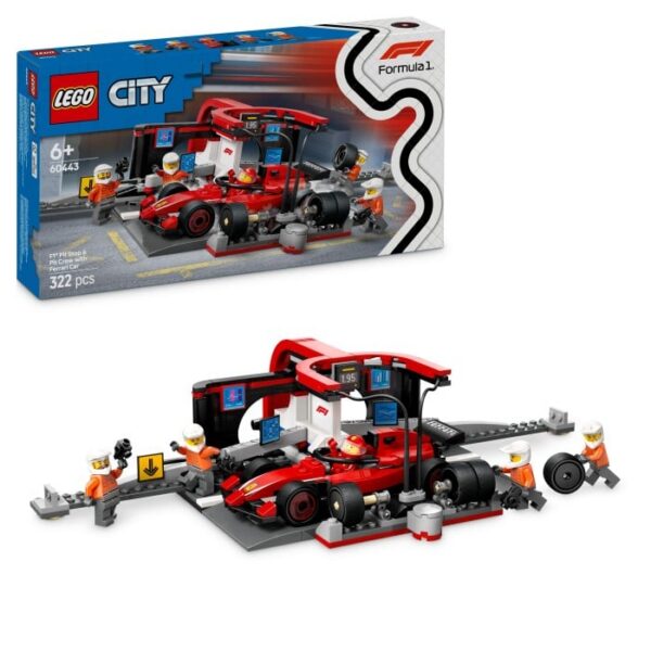 LEGO City 60443 F1 depåstopp & depåteam med Ferrari bil